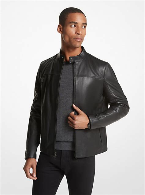 michael kors snap closures for leather jacket|Michael Kors Men's Suede Racer Jacket, Created for .